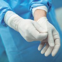 HYGOSTAR Latex-Handschuh GRIP, L, weiss, puderfrei