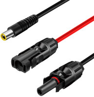 LogiLink Câble pour panneau solaire, 1,8 m, noir/rouge