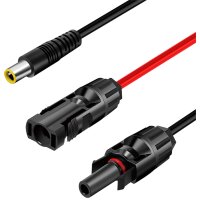 LogiLink Câble pour panneau solaire, 1,8 m, noir/rouge