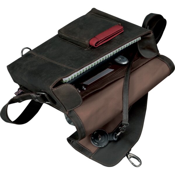 PRIDE&SOUL Umhängetasche "MRS. NOEL", aus Leder, braun