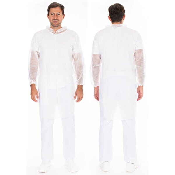 HYGONORM Blouse Light avec fermeture auto-agrippante, blanc