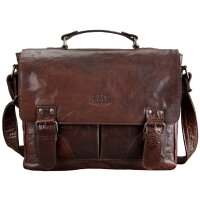PRIDE&SOUL Umhängetasche "Business Bag L", Leder, schwarz