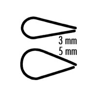 NEUTRAL Fermeture à pince, 5mm A4 608084 noir 10 pcs.