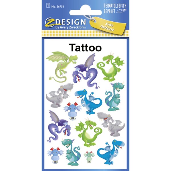 ZDesign KIDS Tatouages dragons, coloré