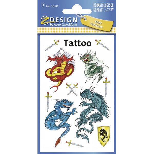ZDesign KIDS Tatouages dragons, coloré