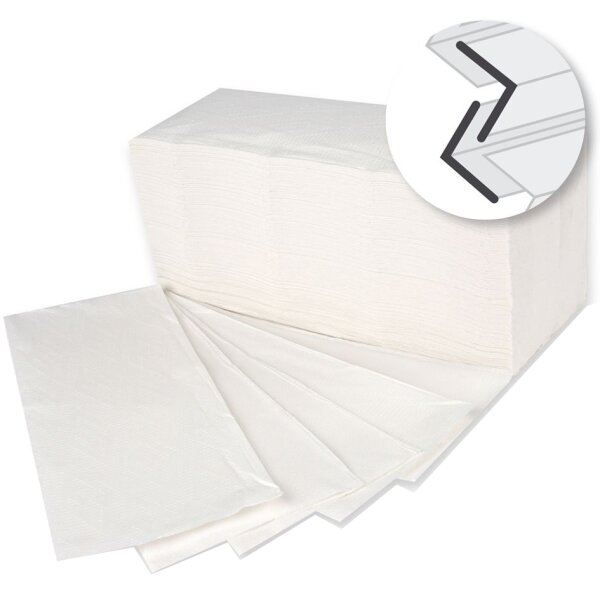 HYGOCLEAN Essuie-mains, 250 x 210 mm, pliage V/ZZ, blanc