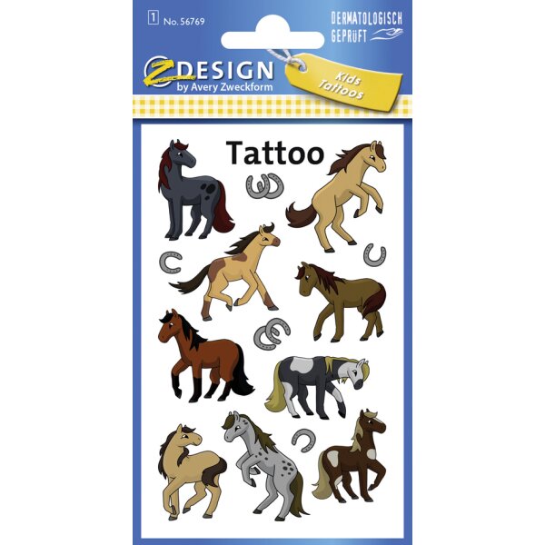 ZDesign KIDS Tatouage koala, giraffe, etc., coloré