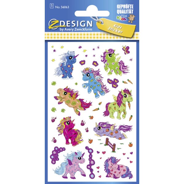 ZDesign KIDS Sticker glitter licorne, coloré