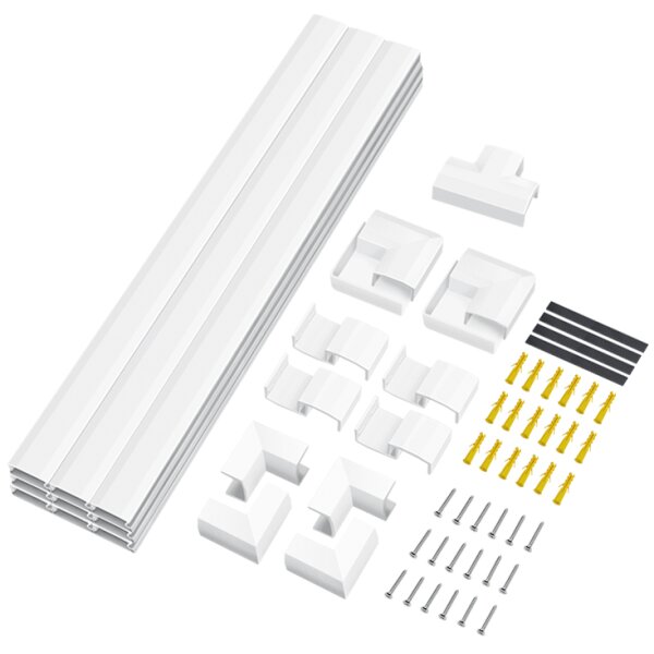 LogiLink Kabelkanal-Set für Wandinstallation, weiss