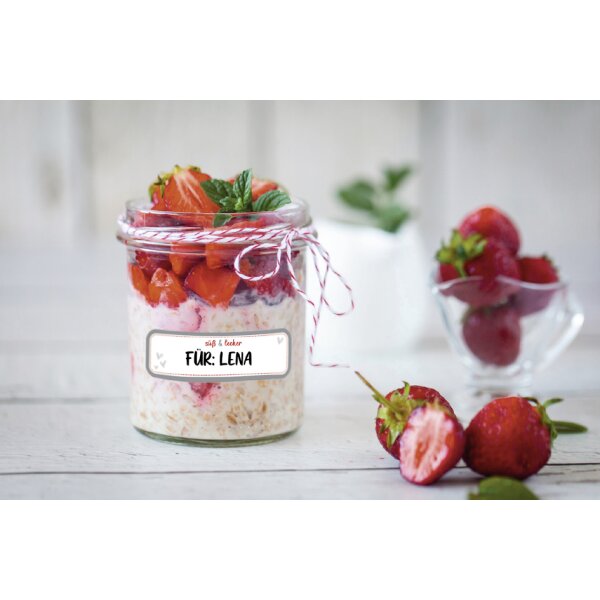 ZDesign HOME Haushalts-Etiketten Kariert mit Schrift