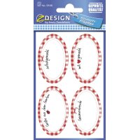 ZDesign HOME Haushalts-Etiketten Kariert mit Schrift