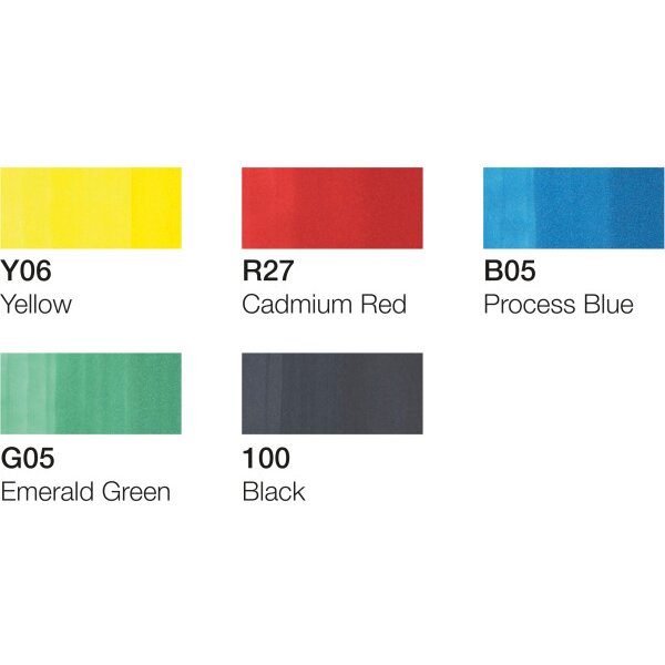 COPIC Marker Ciao 22075550 5+1 Set Brights