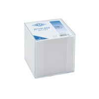 WEDO Zettelbox 9x9cm 270265016 transp. 700Bl. weiss