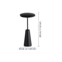 EGLO Lampe de table Piccola 900925 noir, batterie