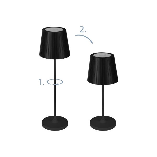 EGLO Tischleuchte Cabozo 75794 schwarz, Akku