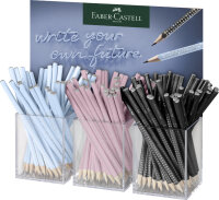 FABER-CASTELL Crayon de papier GRIP SPARKLE Harmony, 3 pots