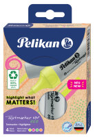 Pelikan Surligneur 490 eco, étui de 4, couleurs fluo