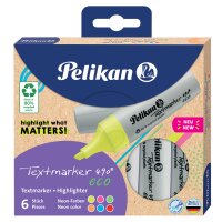 Pelikan Surligneur 490 eco, étui de 4, couleurs fluo