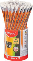 Maped Crayon BLACKPEPS, avec gomme, pot de 72