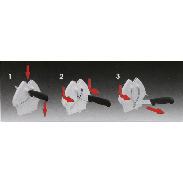 HYGOSTAR Affûteur de couteau ErgoSteel Hes II, blanc/argent