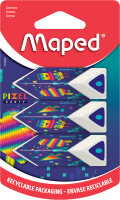 Maped Kunststoff-Radierer Pyramide PIXEL PARTY, 3er Blister