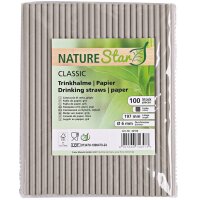 NATURE Star Papier-Trinkhalm Classic, 197 mm, weiss