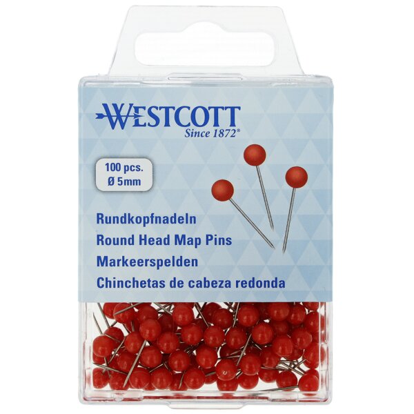 WESTCOTT Épingle à tête ronde, taille 5, noir