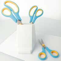 WESTCOTT Ciseaux Easy Grip, set de 3, turquoise/jaune citron