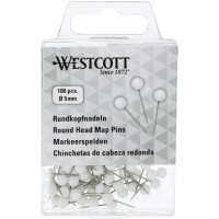 WESTCOTT Épingle à tête ronde, taille 5, rouge