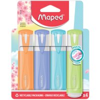 Maped Textmarker FLUOPEPS PASTEL, 4er Blister