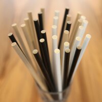 NATURE Star Papier-Trinkhalm Jumbo, 250 mm, schwarz