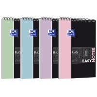 Oxford Studium Spiralnotizblock EASYNOTES Pastell, A4