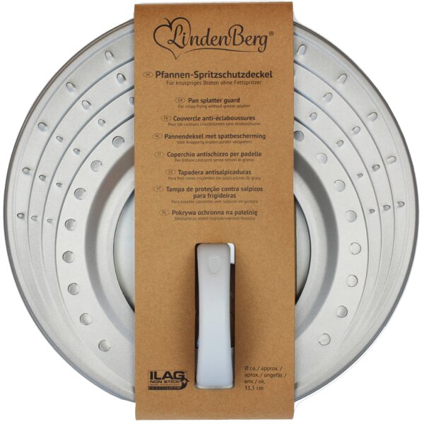 Linden Berg Couvercle anti-projections, rond, anthracite