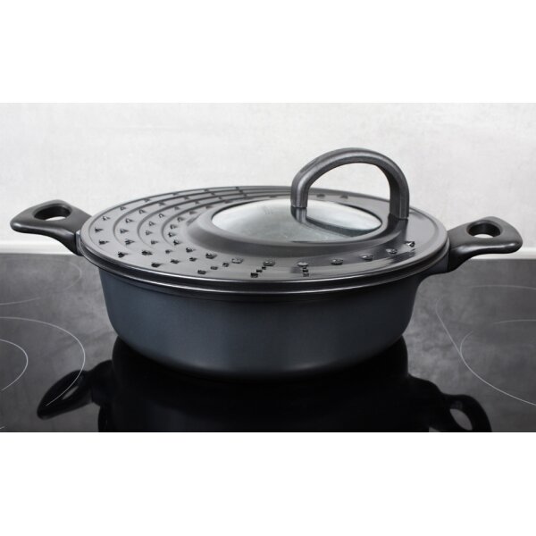 Linden Berg Couvercle anti-projections, rond, anthracite