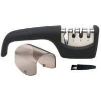 Linden Berg Messerschärfer, 4 Stufen, schwarz