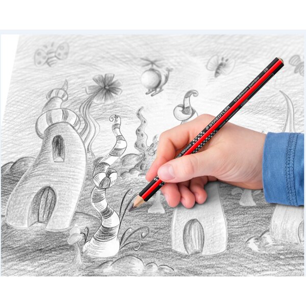 STAEDTLER Crayon dapprentissage tradition jumbo, HB, pot