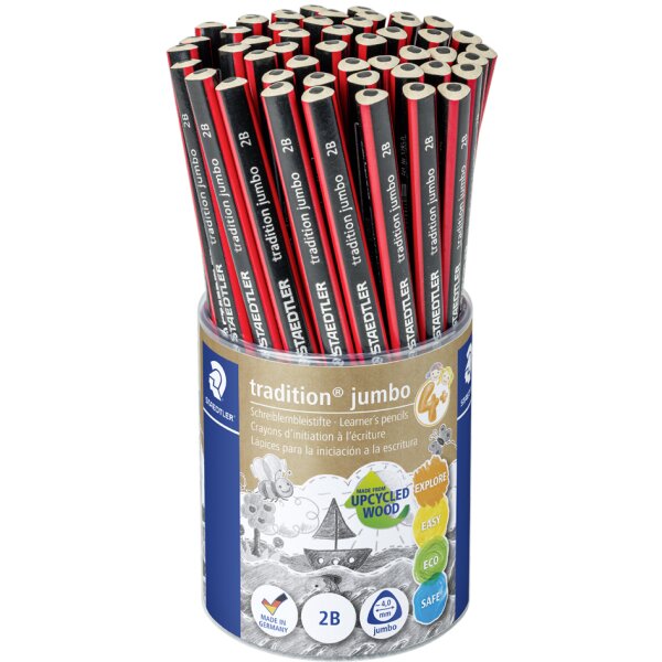 STAEDTLER Crayon dapprentissage tradition jumbo, HB, pot