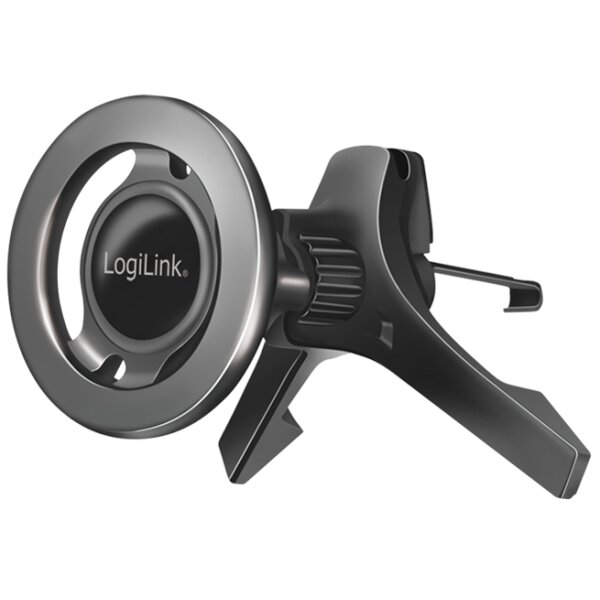 LogiLink Support magnétique 3 points pour smartphone, noir