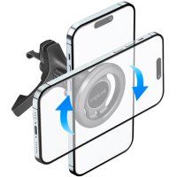 LogiLink Support magnétique 3 points pour smartphone, noir