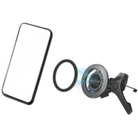 LogiLink Support magnétique 3 points pour smartphone, noir