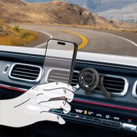 LogiLink Support magnétique 3 points pour smartphone, noir