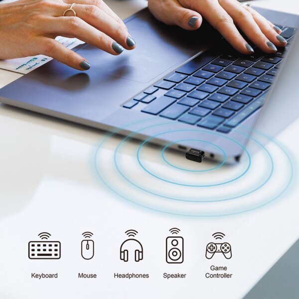 LogiLink Adaptateur USB - Bluetooth 5.3, noir