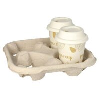 PAPSTAR Porte gobelets To Go, en carton, pour 4 gobelets