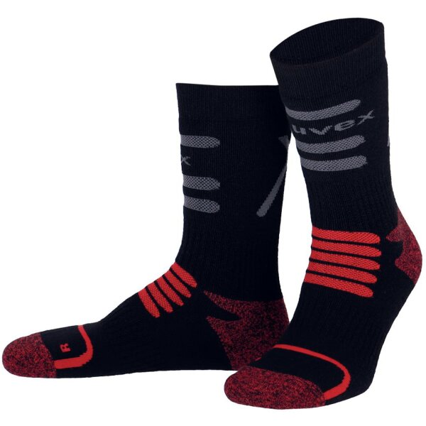 uvex Chaussette Thermal, taille 39-42, noir / rouge