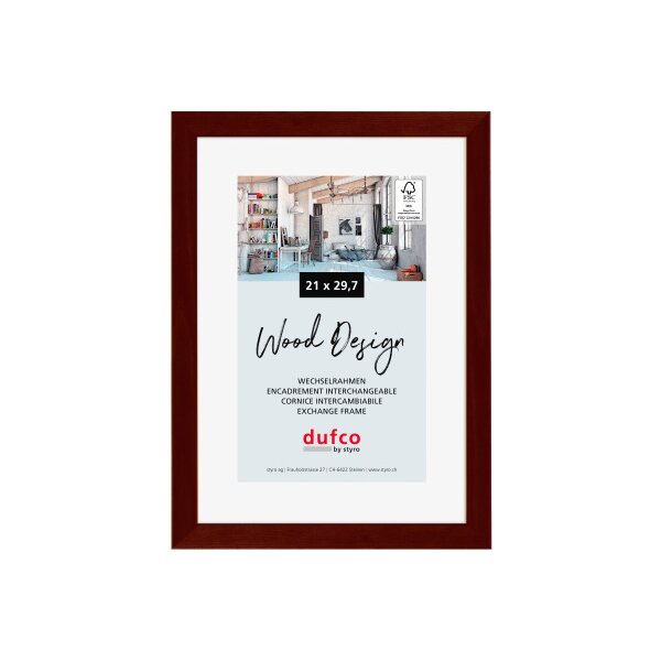 DUFCO Cadre bois 21x29.7cm 1610.80097 Toronto acajou