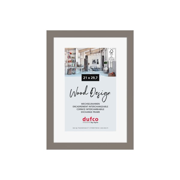 DUFCO Holz-Bilderrahmen 21x29.7cm 1610.80663 Toronto grau