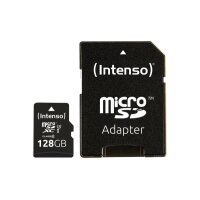 INTENSO Micro SDXC Card PRO 128GB 3433491 with adapter,...