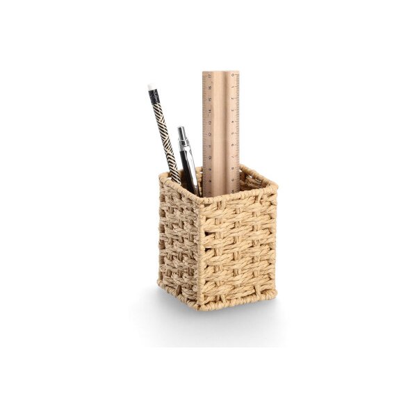 ZELLER Stiftehalter 15210 papiergeflecht 8x8x10.7cm