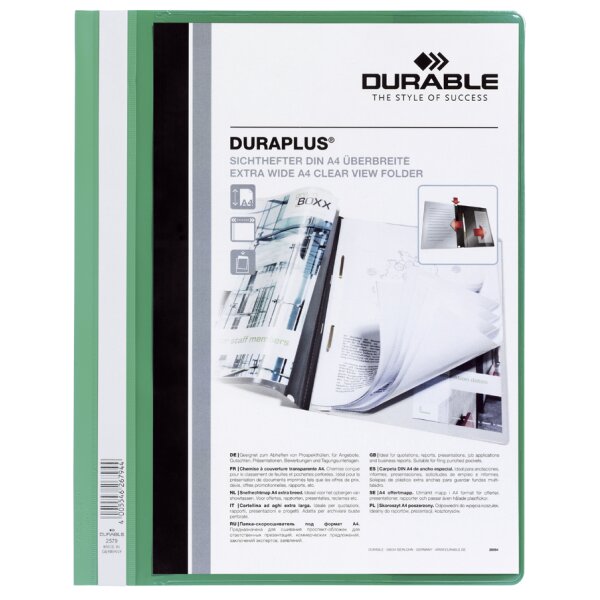 DURABLE Chemise à lamelle DURAPLUS, A4, blanc