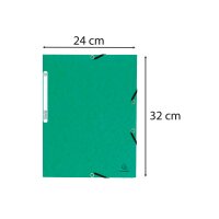 EXACOMPTA Gummibandmappe A4+ 55303E grün manila
